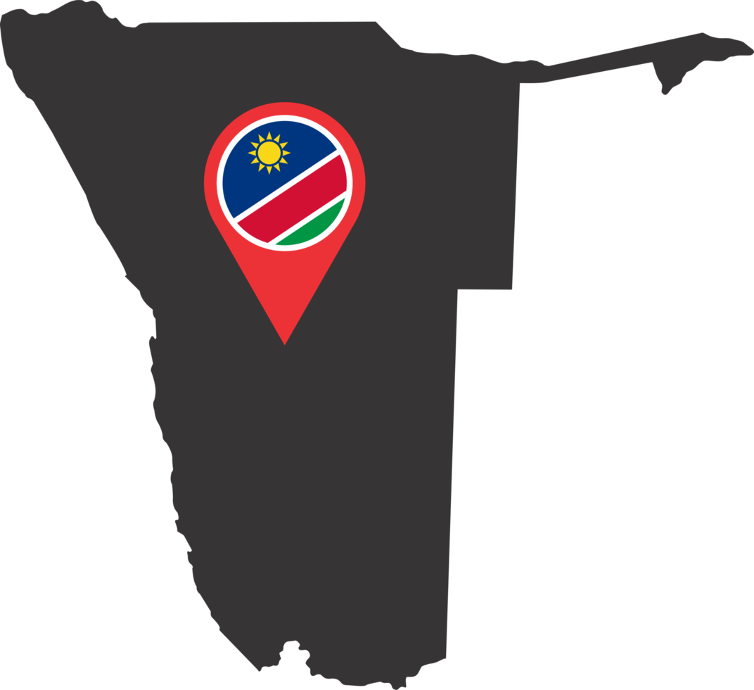 Namibia pin map location png