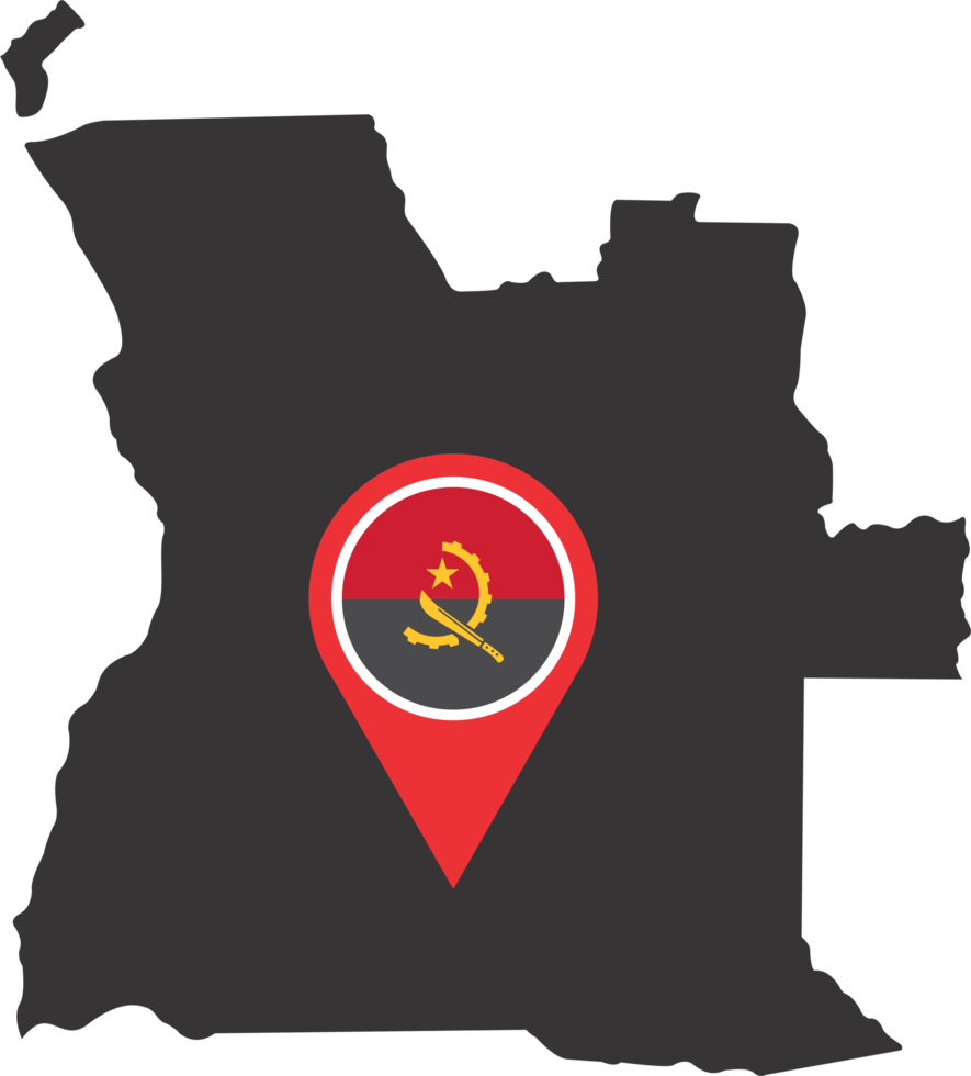 Angola pin map location png