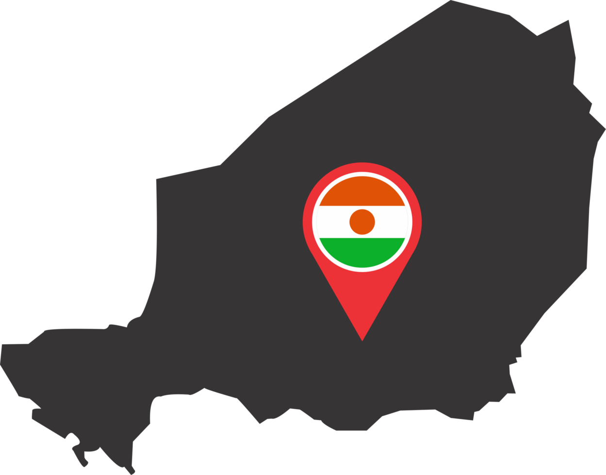 Niger pin map location png