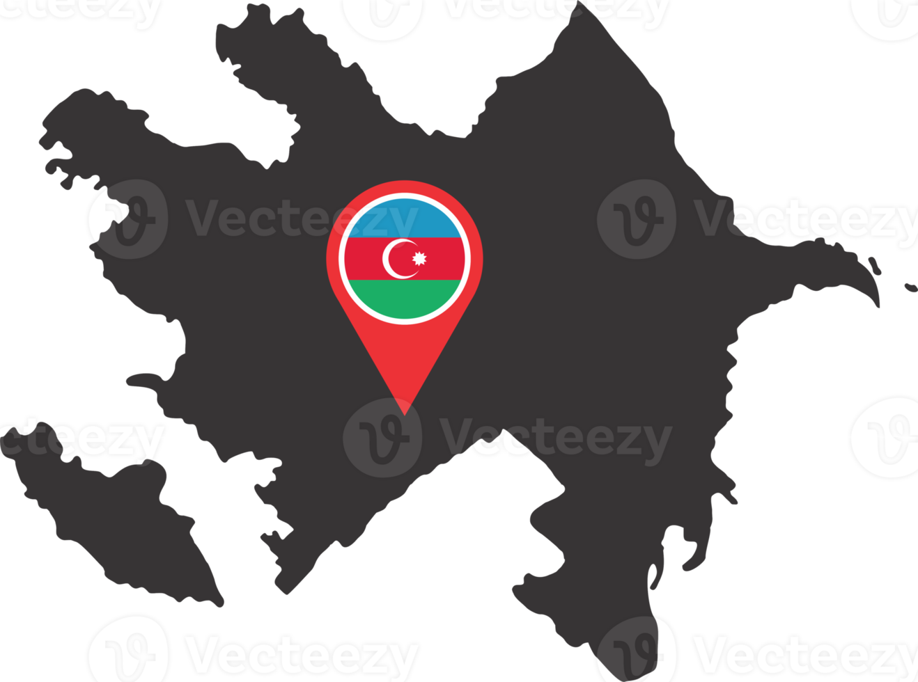 Azerbaijan pin map location png