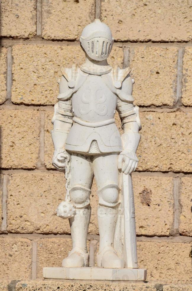 A medieval soldier sculpture photo