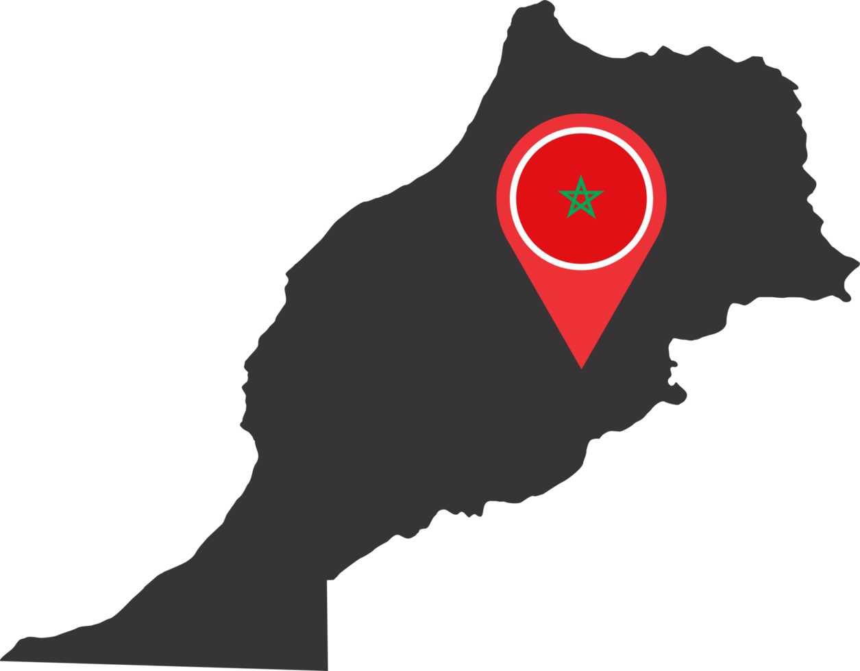 Marrocos PIN mapa localização png