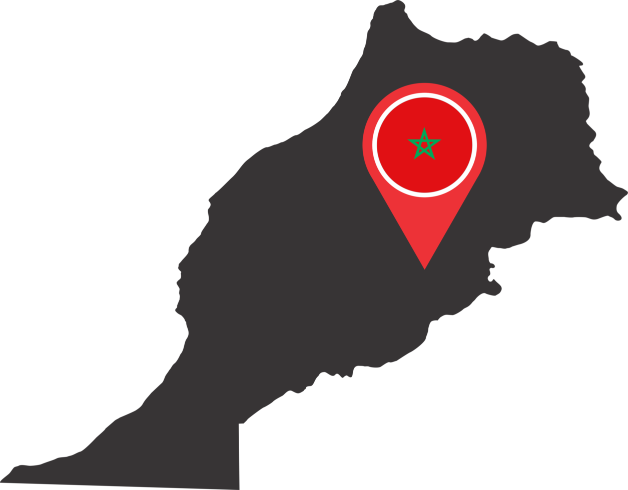 Morocco pin map location png