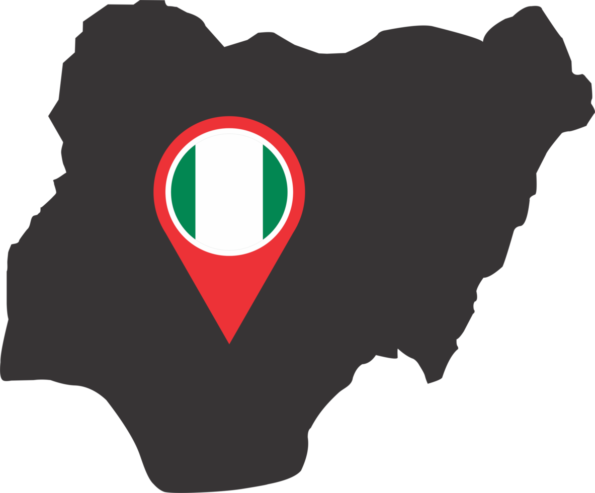 Nigeria pin map location png