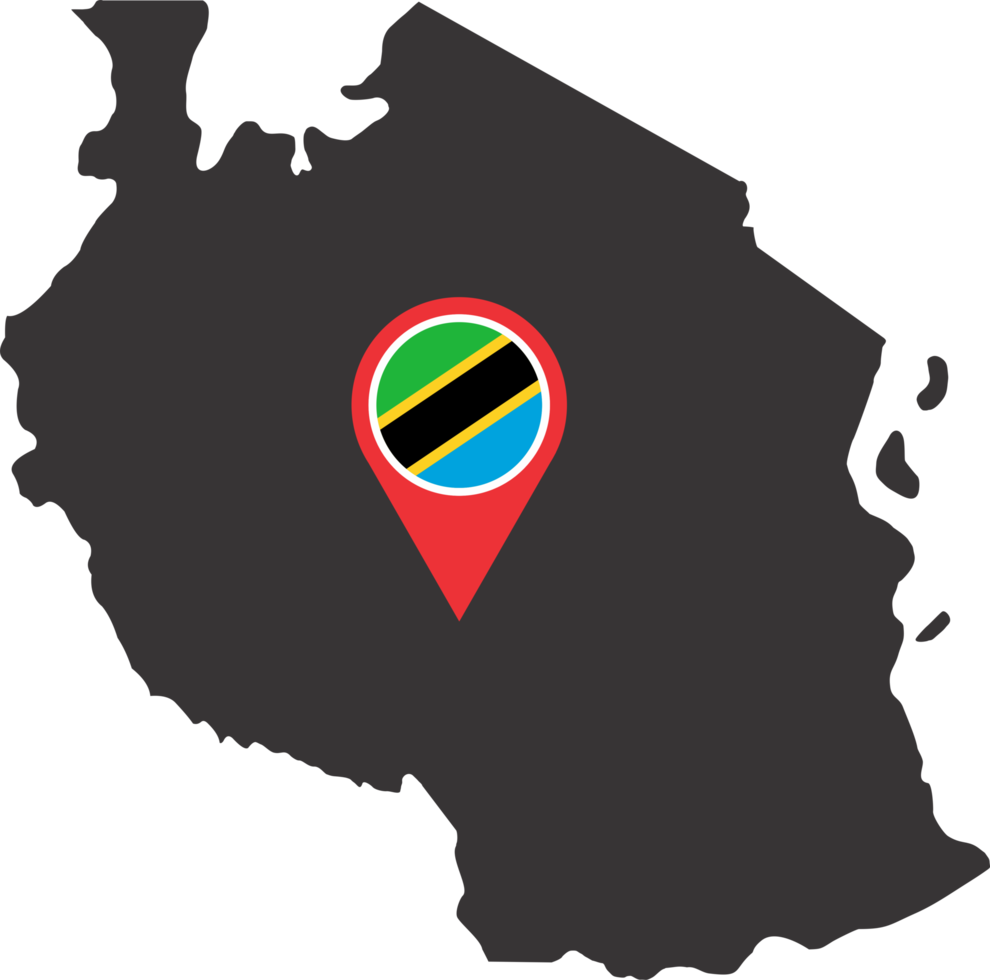 Tanzania pin map location png