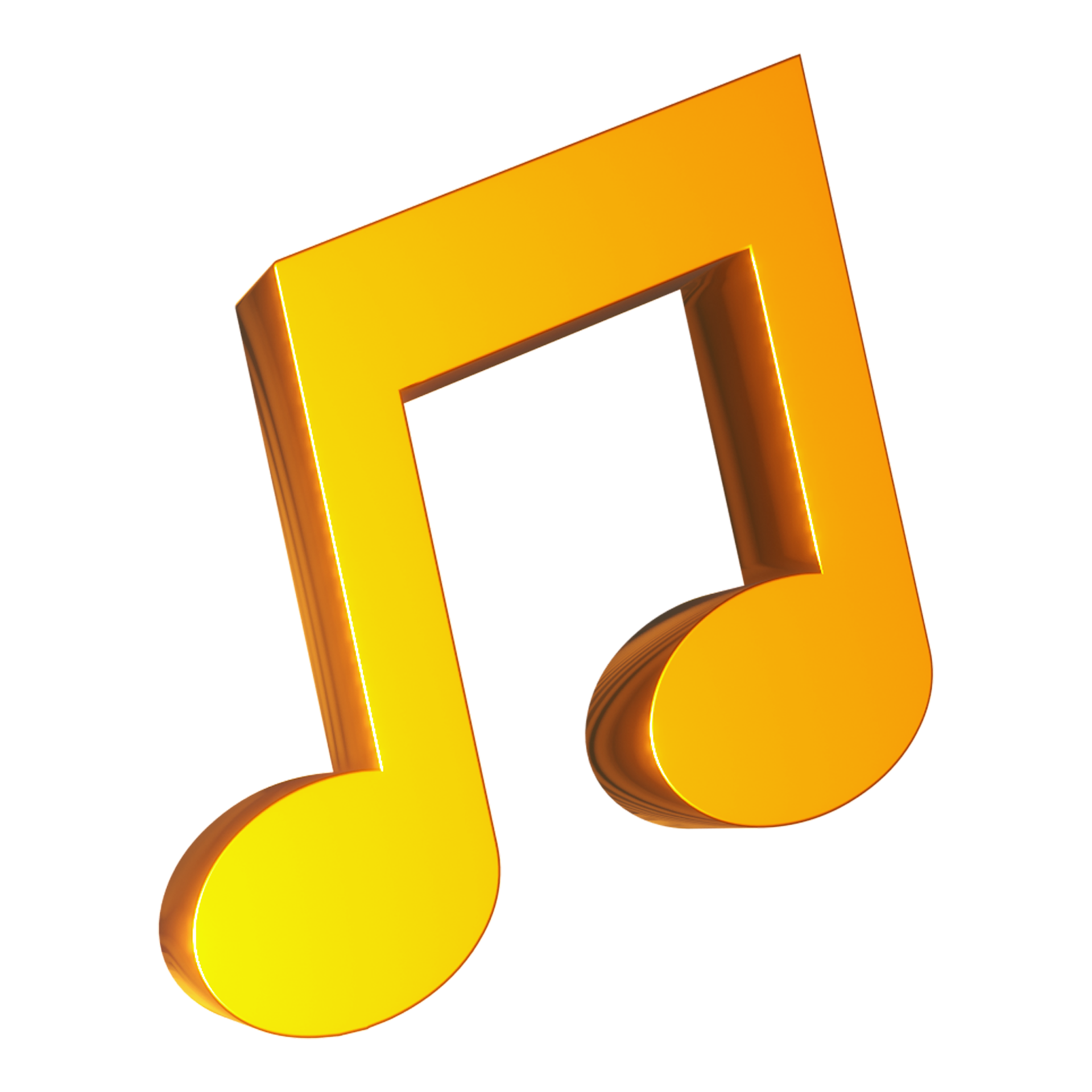 3d Gold music note png 23215869 PNG