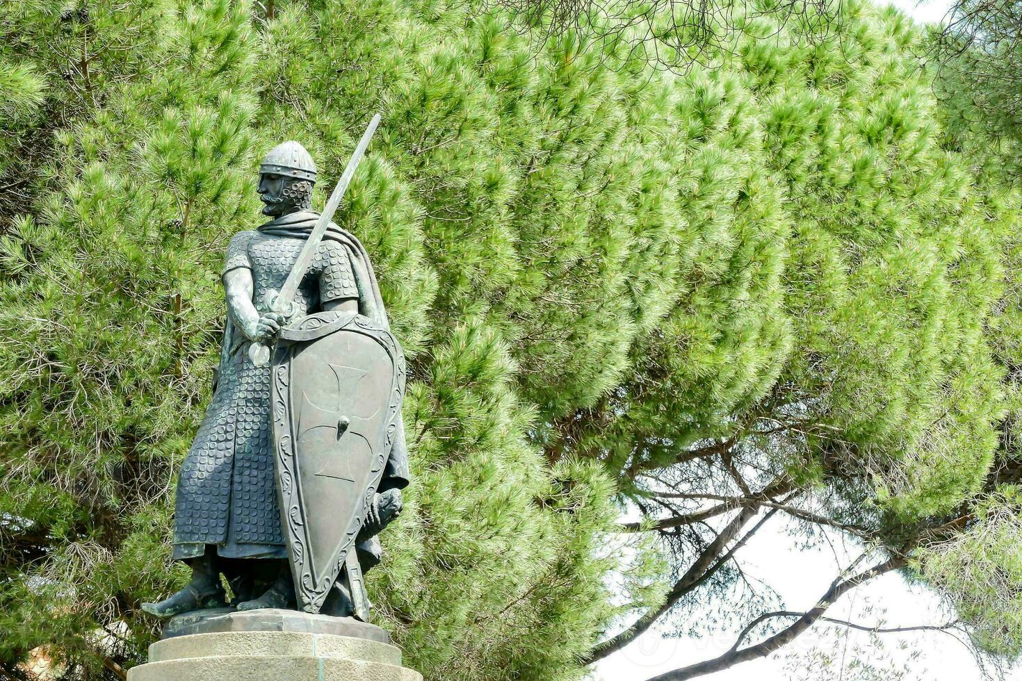 A medieval soldier sculpture photo