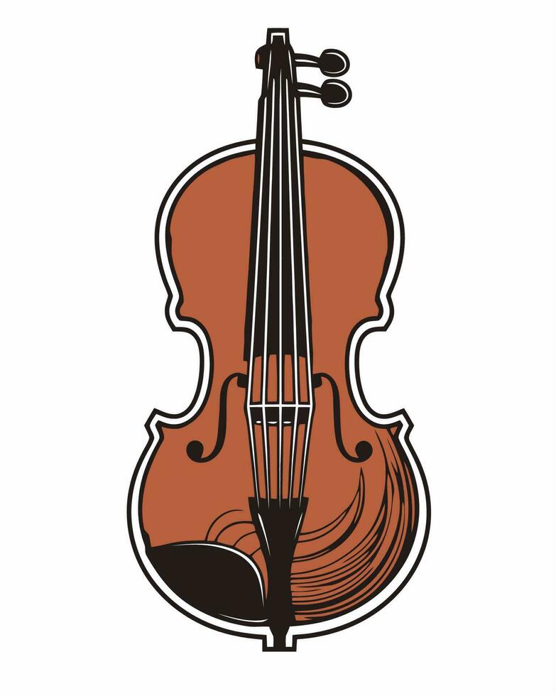 violín instrumento ilustración vector