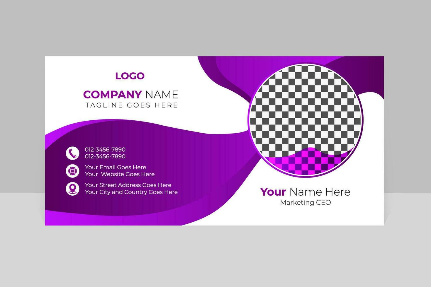 vector abstract email signature email footer or contact information