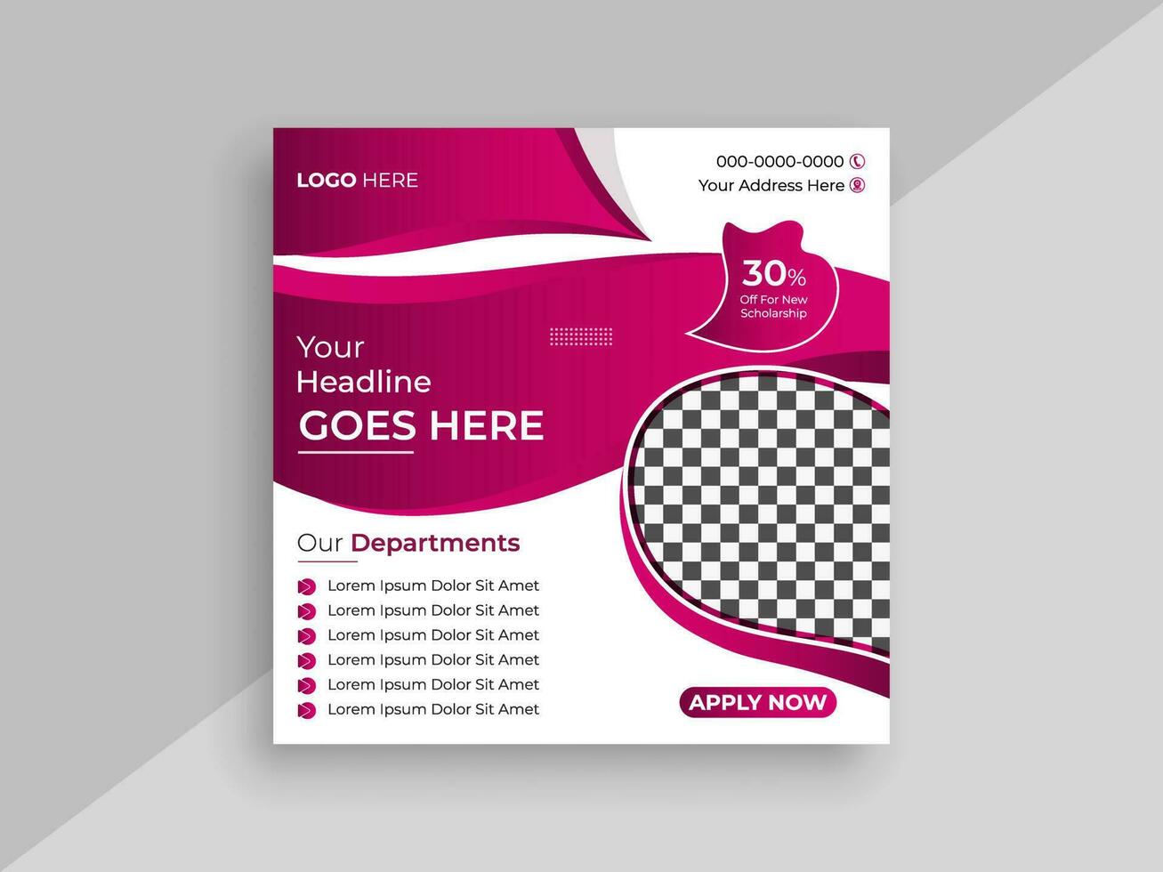 vector square business marketing flyer template social media post design