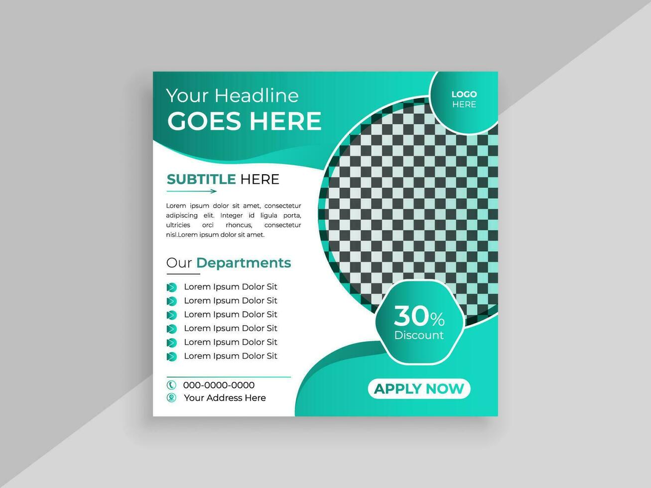 vector square business marketing flyer template social media post design