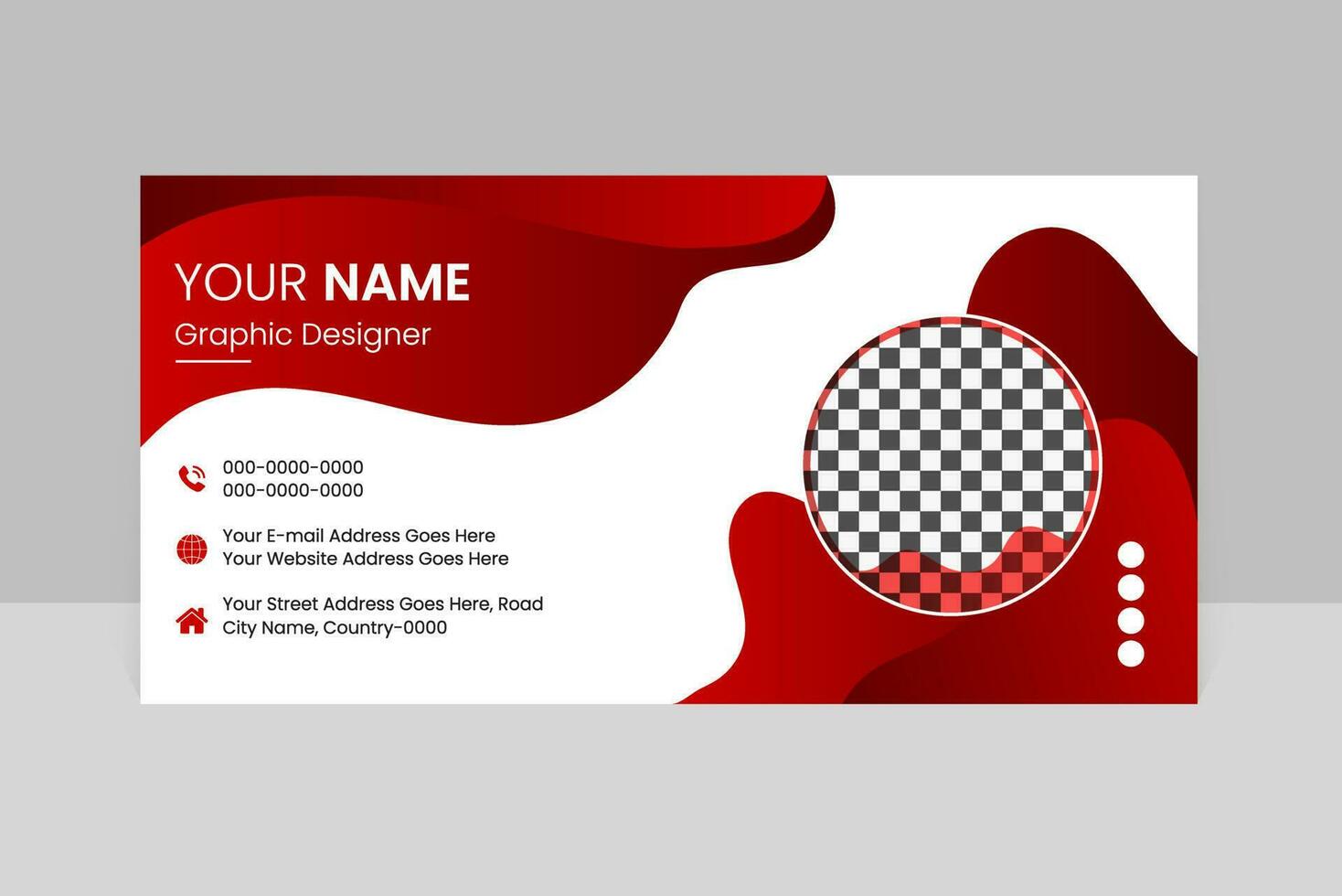 vector abstract email signature email footer or contact information
