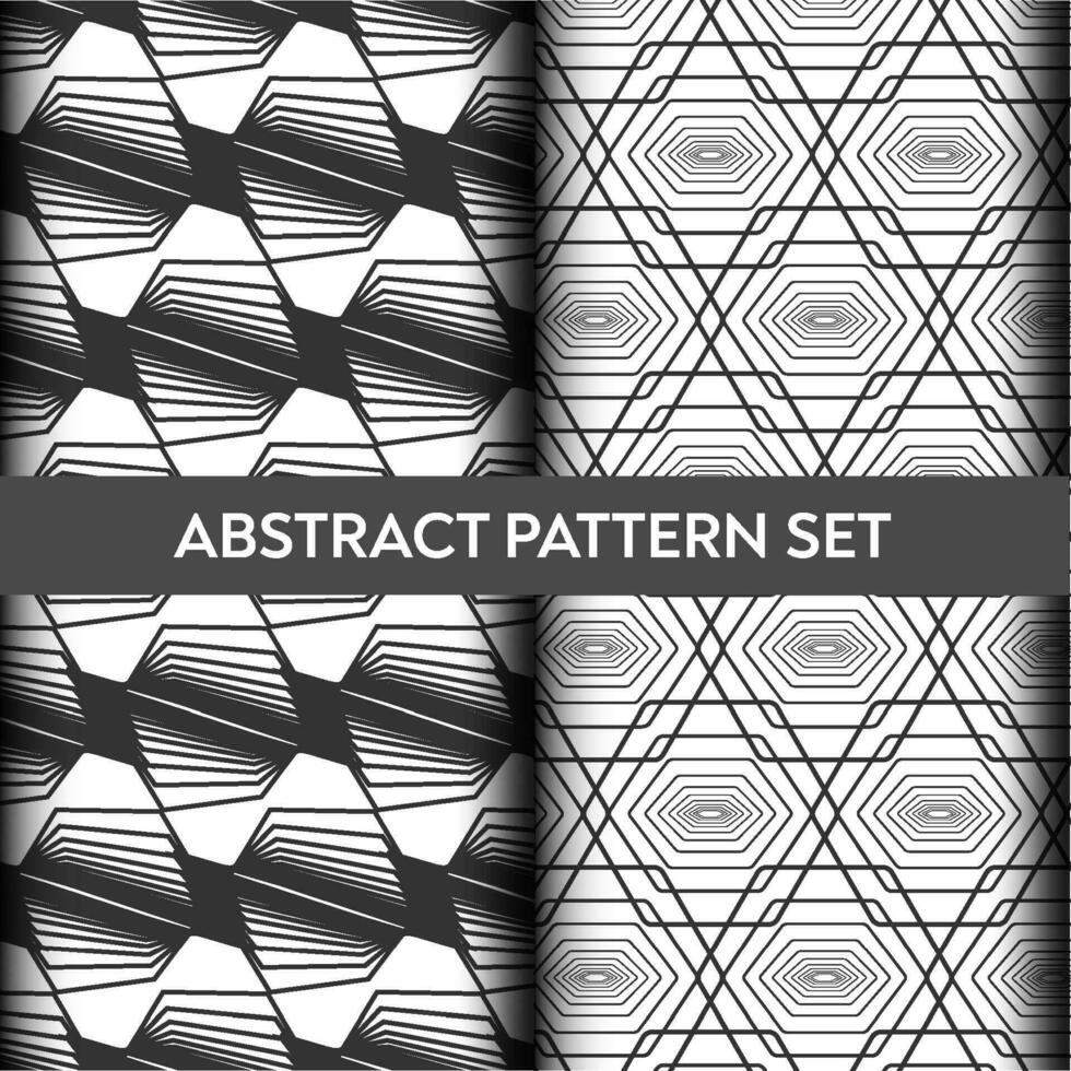 set of vector abstract seamless pattern design template