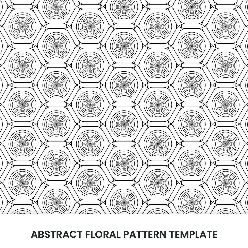 abstract floral pattern template vector