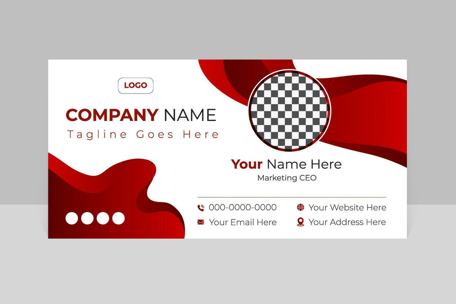 vector abstract email signature email footer or contact information