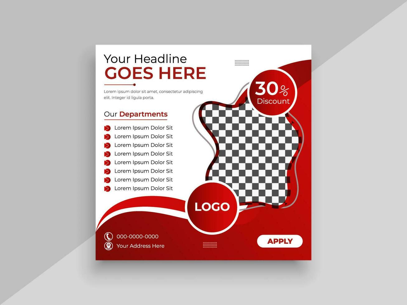 vector square business marketing flyer template social media post design