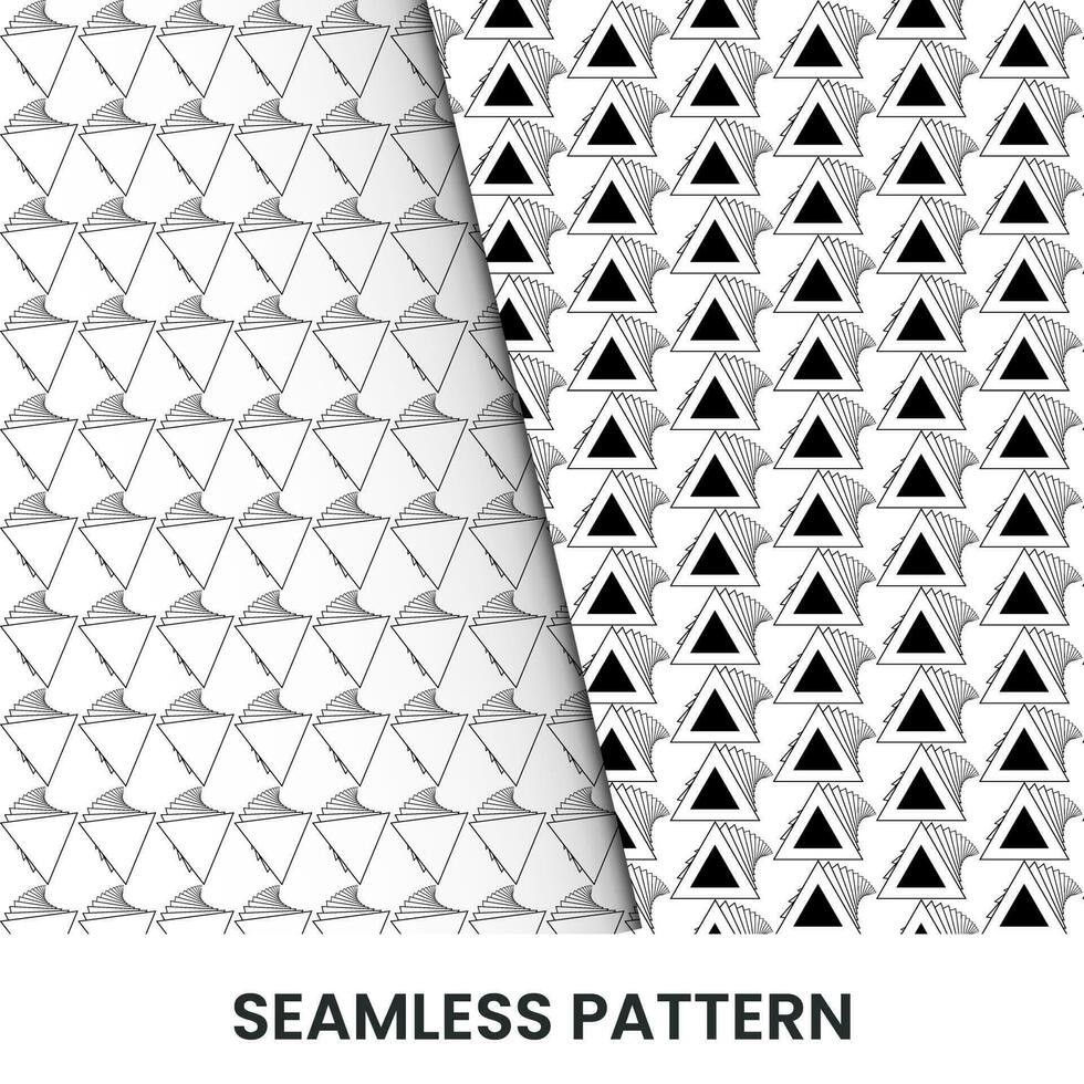 3d triangle seamless pattern background template vector