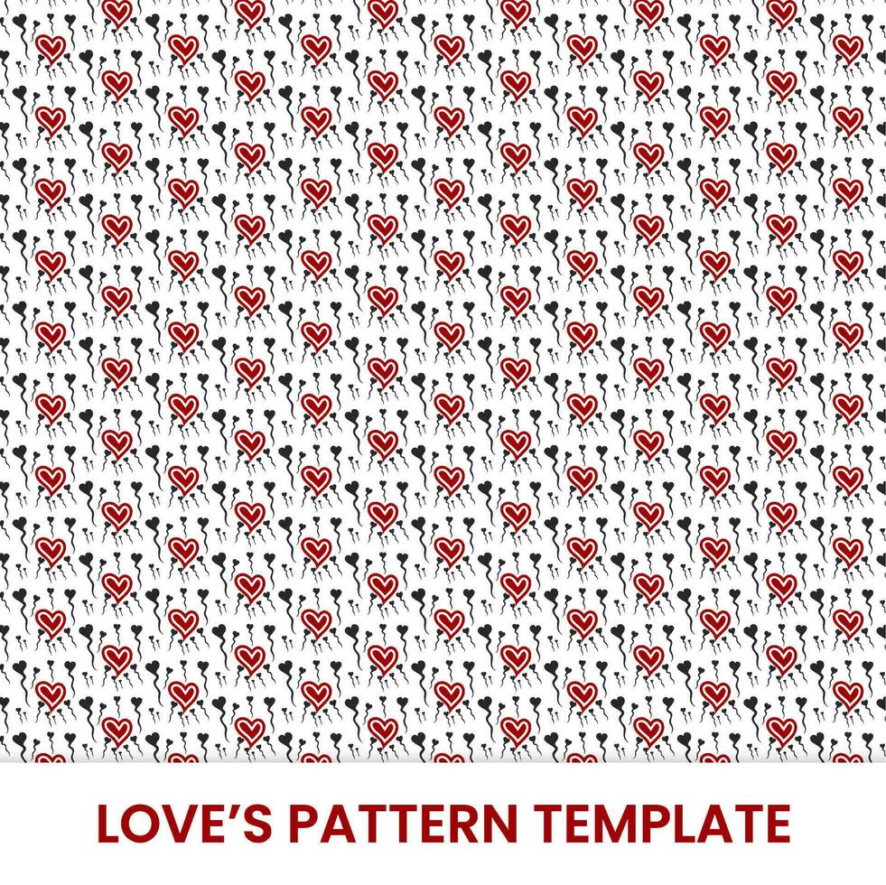 love's pattern background template vector