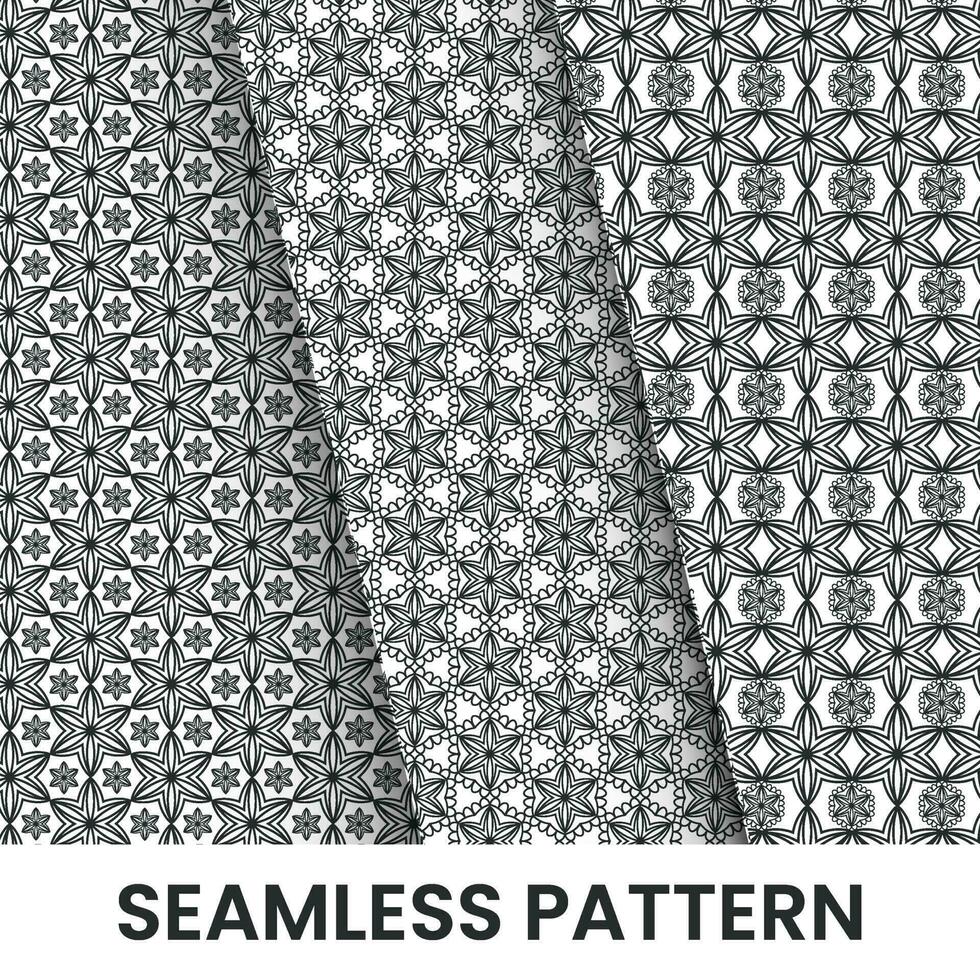 seamless floral pattern background template bundle vector