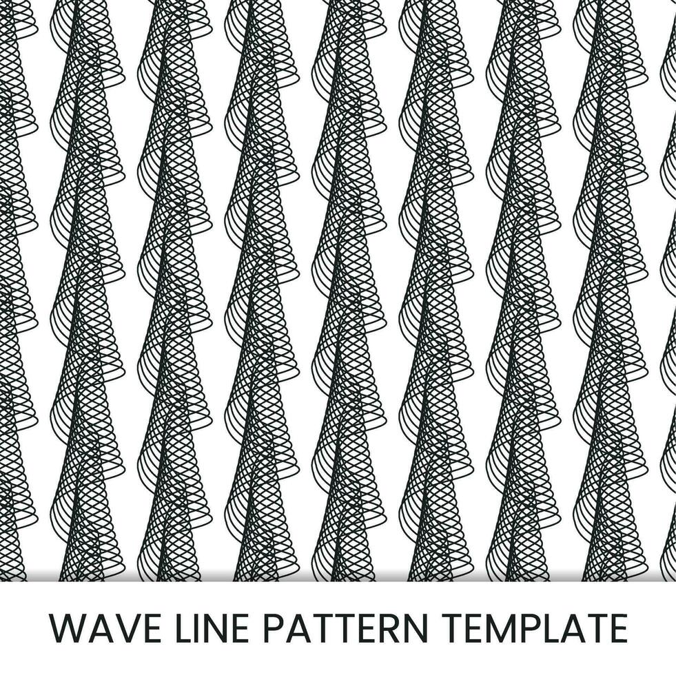 pattern design template with abstract wave line forming vector