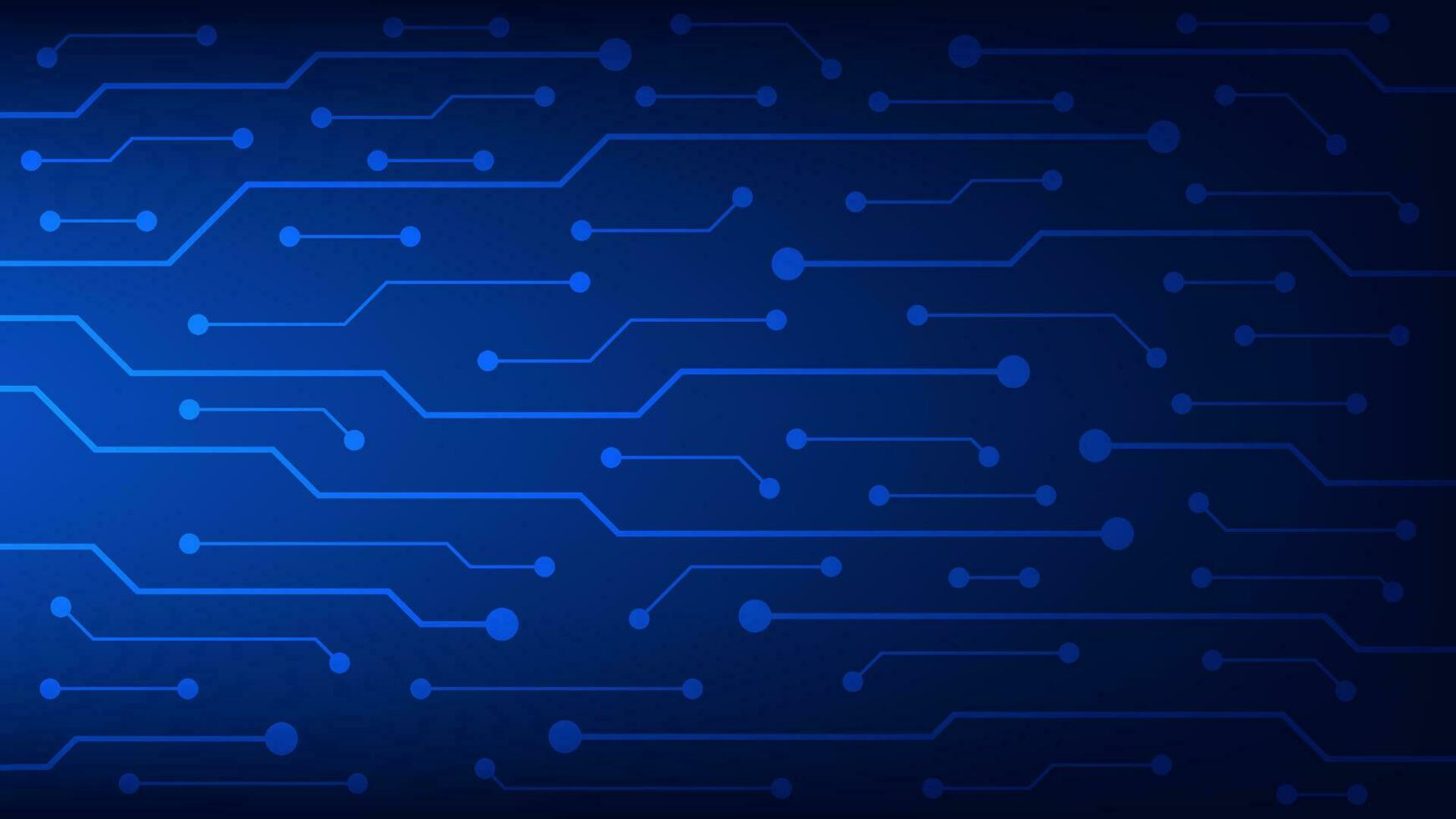 Hi tech digital circuit board. AI pad and electrical lines connected on blue lighting background. futuristic technology design element concept vector