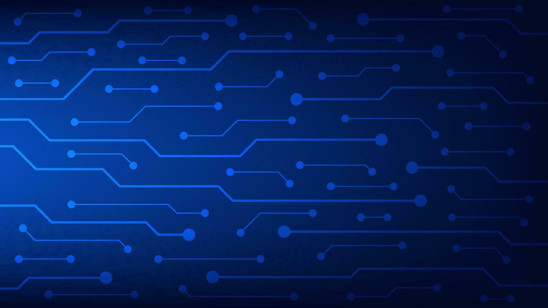 Hi tech digital circuit board. AI pad and electrical lines connected on blue lighting background. futuristic technology design element concept vector