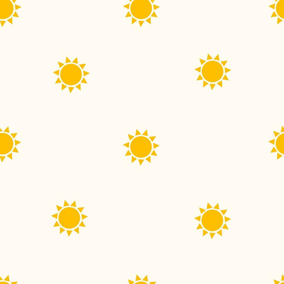 Minimal sun seamless pattern vector