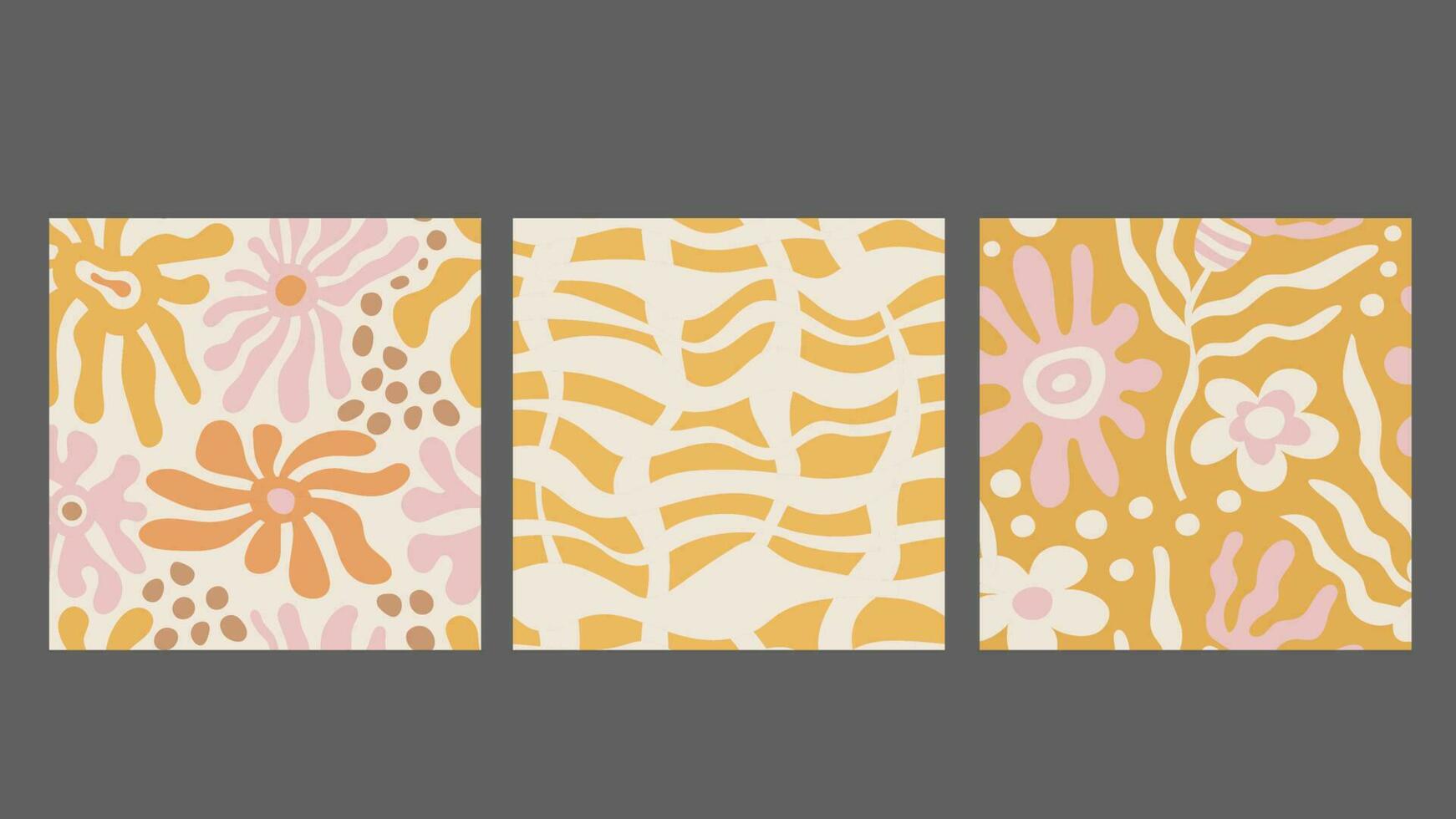 Abstract groovy seamless patterns set 23216765 Vector Art at Vecteezy