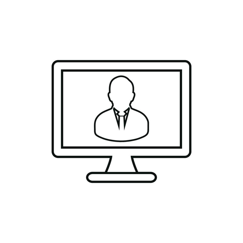Online Business help line icon. Flat style vector EPS.