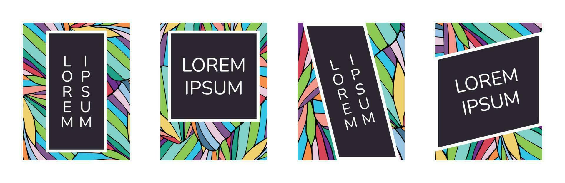 Abstract colorful butterfly wings banner design, motley background with dark text space. Brochure poster flyer cover colorful template. Vector illustration.