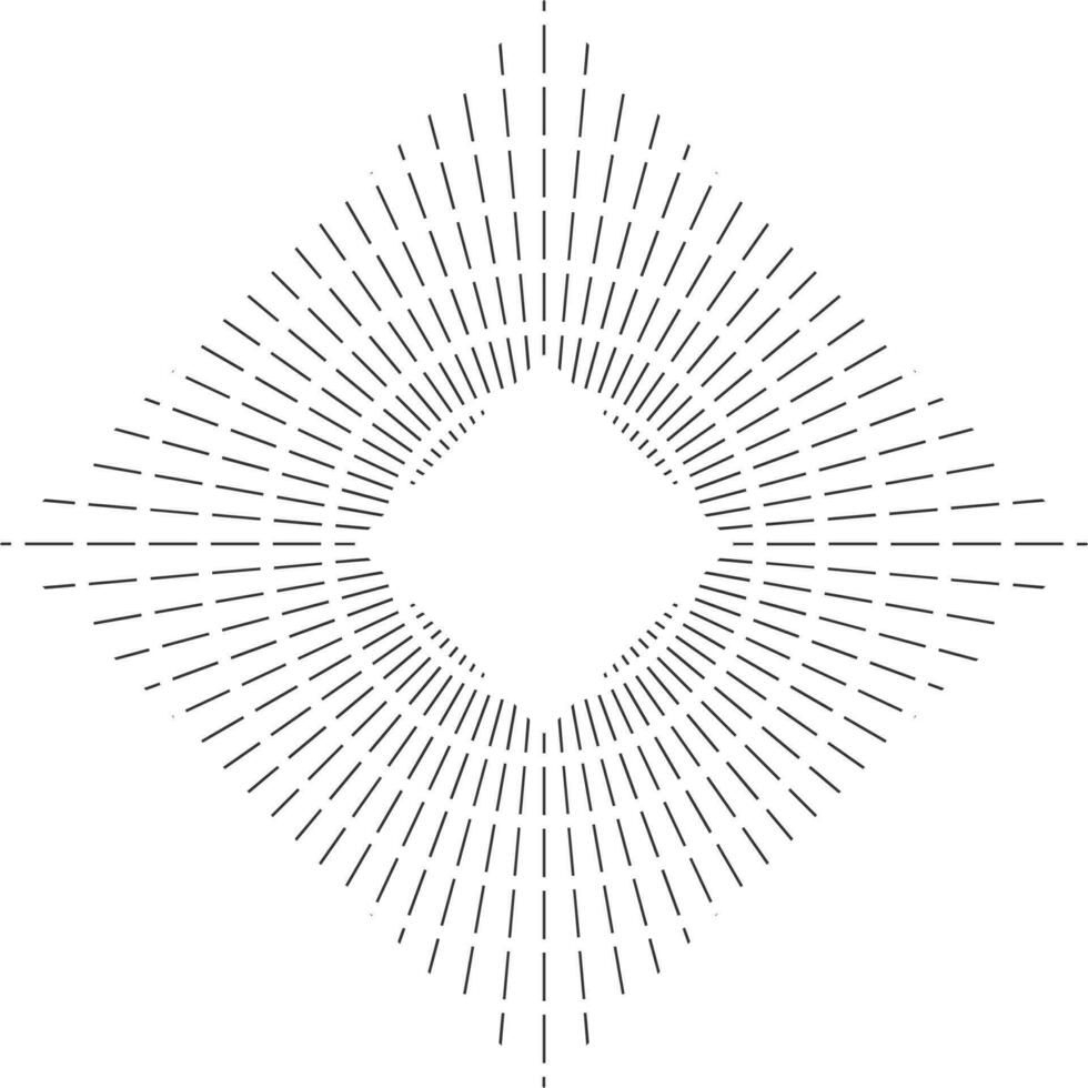 line illustration frame set editable Radiation, concentration line, light, Effect line vector