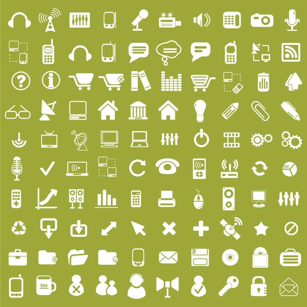 Mix icon vector design collection