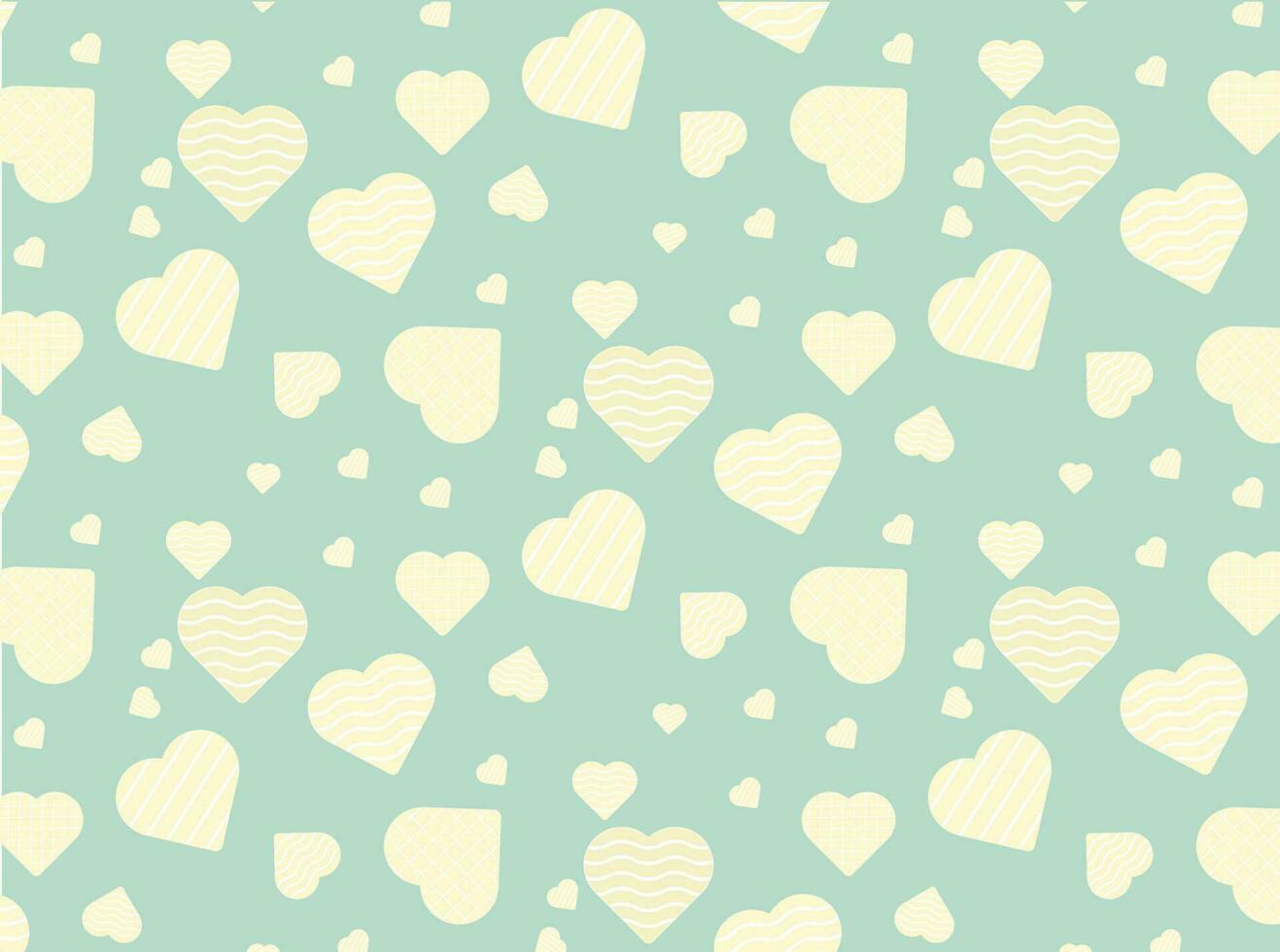 Free vector romantic pattern with different types of hearts