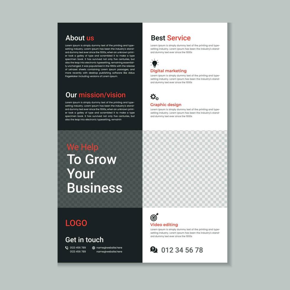 Corporate business flyer layout, Flyer cover design, Annual report, Corporate presentation, Digital marketing layout, Digital marketing flyer, Business brochure template design with mockup vector