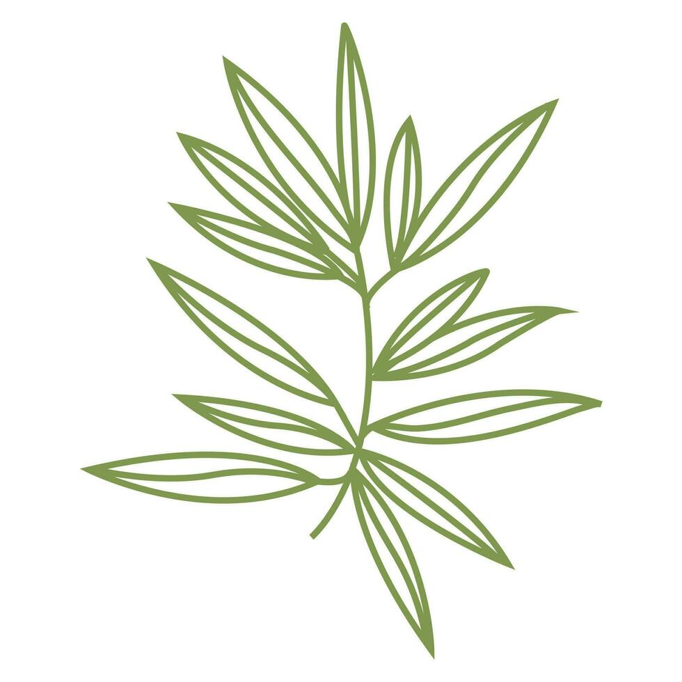 Olive branch. Simple icon in doodle style for your design. Vector illustration.