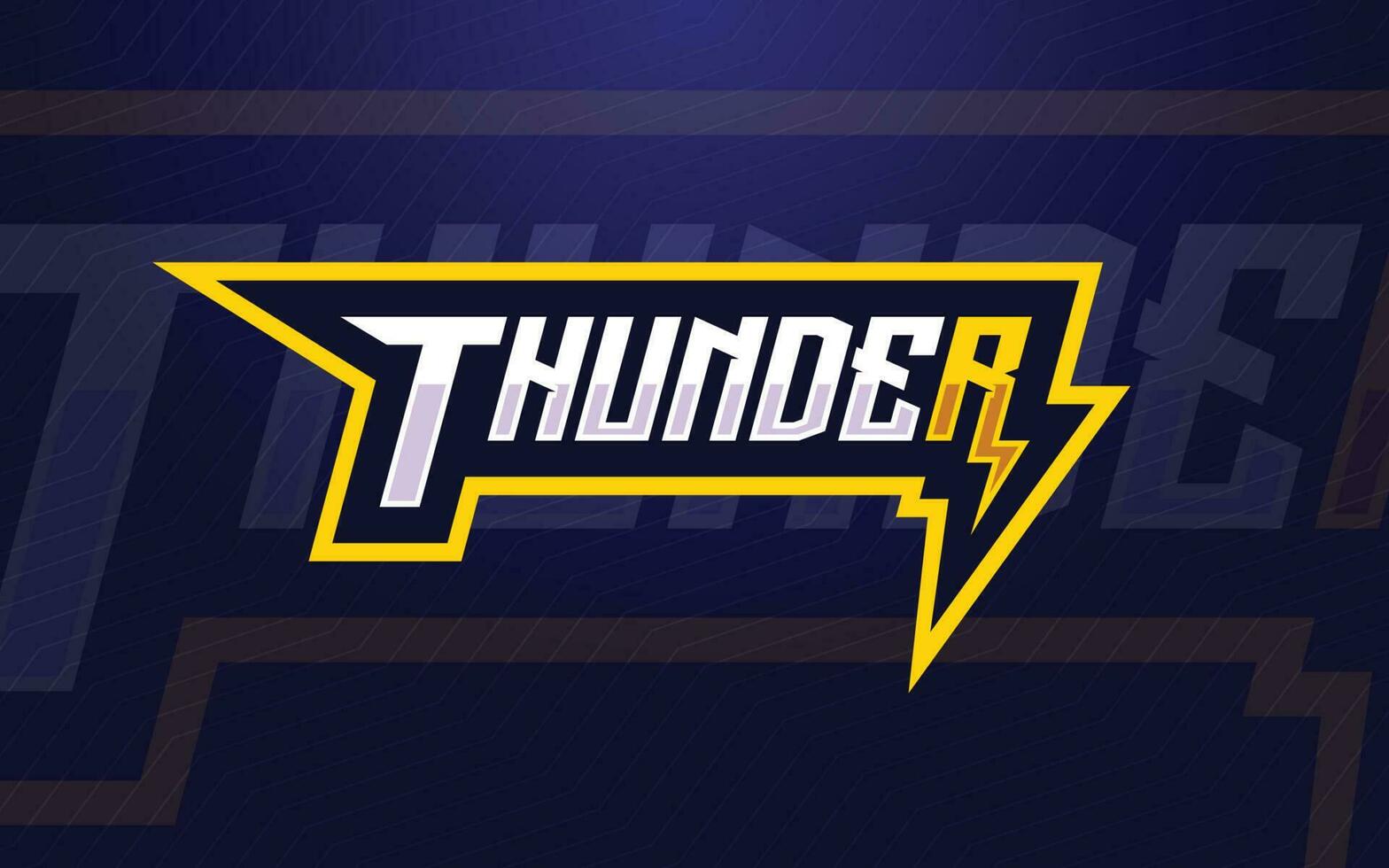 Thunder e-sports wordmark logo for gaming and tournament logo vector