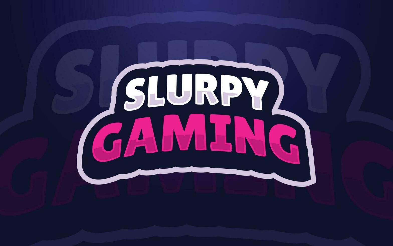 Slurpy Gaming e-sports wordmark logo for gaming vector