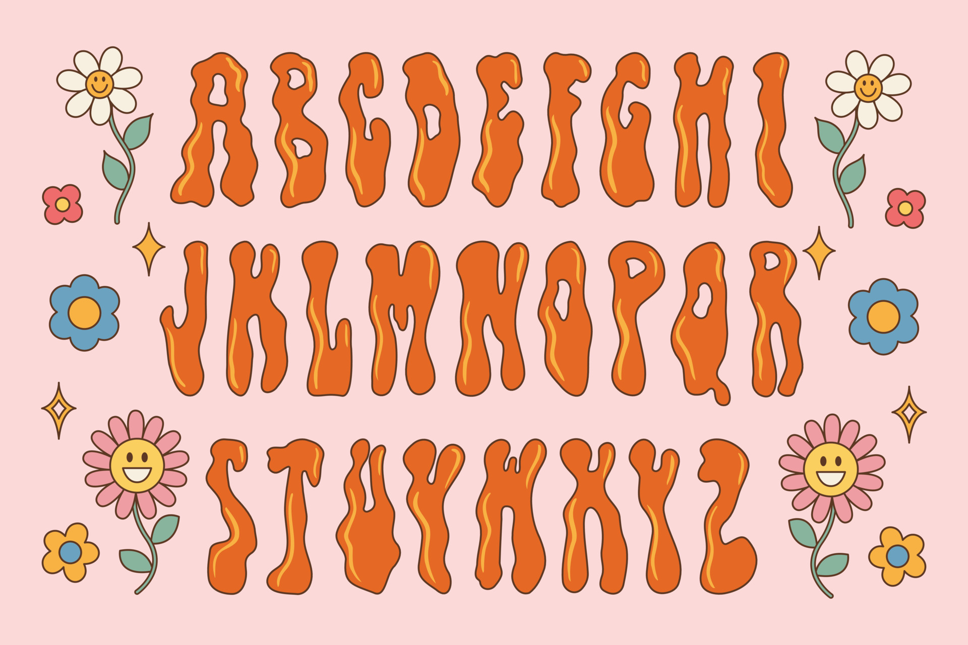 funky-rave-groovy-font-from-the-60s-70s-in-psychedelic-style-vector