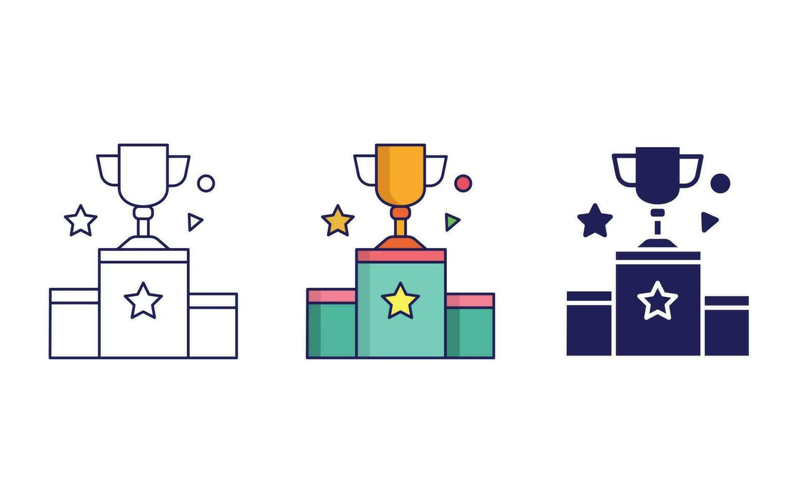 Podium Cup vector icon