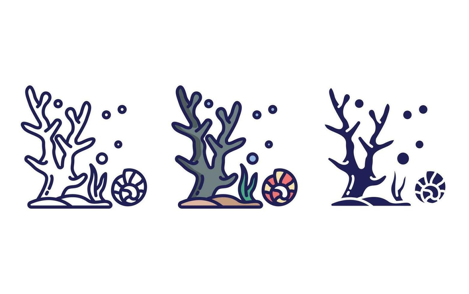 arrecife vector icono