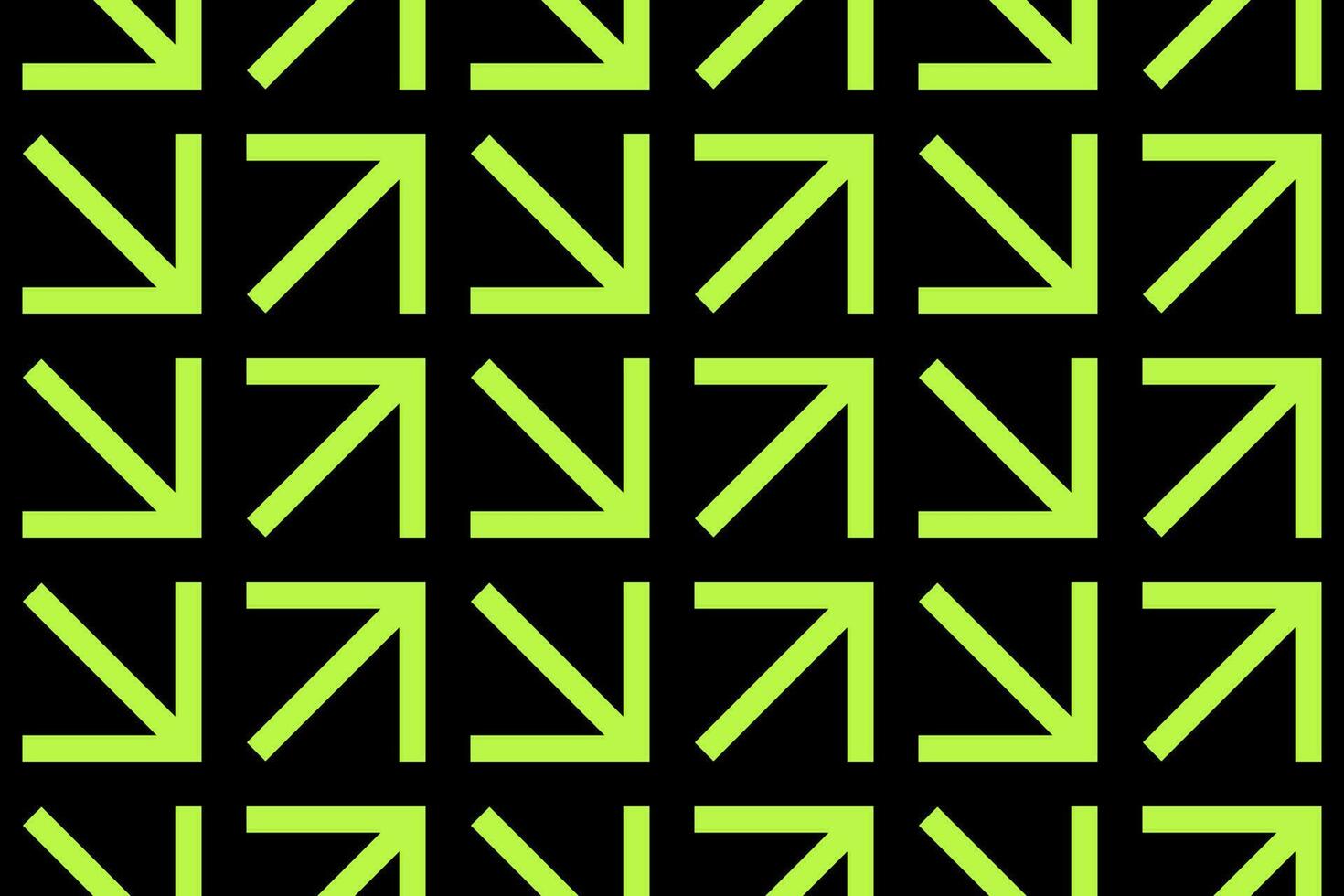 cuadrado flechas sin costura modelo. resumen geométrico fondo, ácido verde y negro colores vector