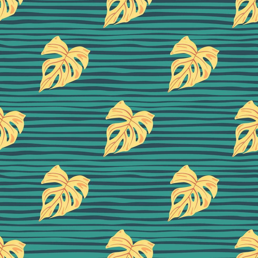 decorativo tropical palma hojas sin costura modelo. selva hoja sin costura fondo de pantalla. exótico botánico textura. floral antecedentes. vector