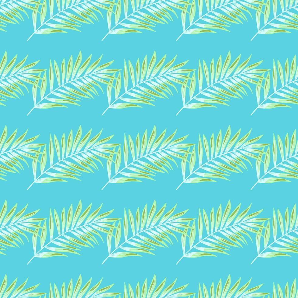Abstract exotic plant seamless pattern. Tropical palm leaves pattern. Fern leaf wallpaper. Botanical texture. Floral background. vector