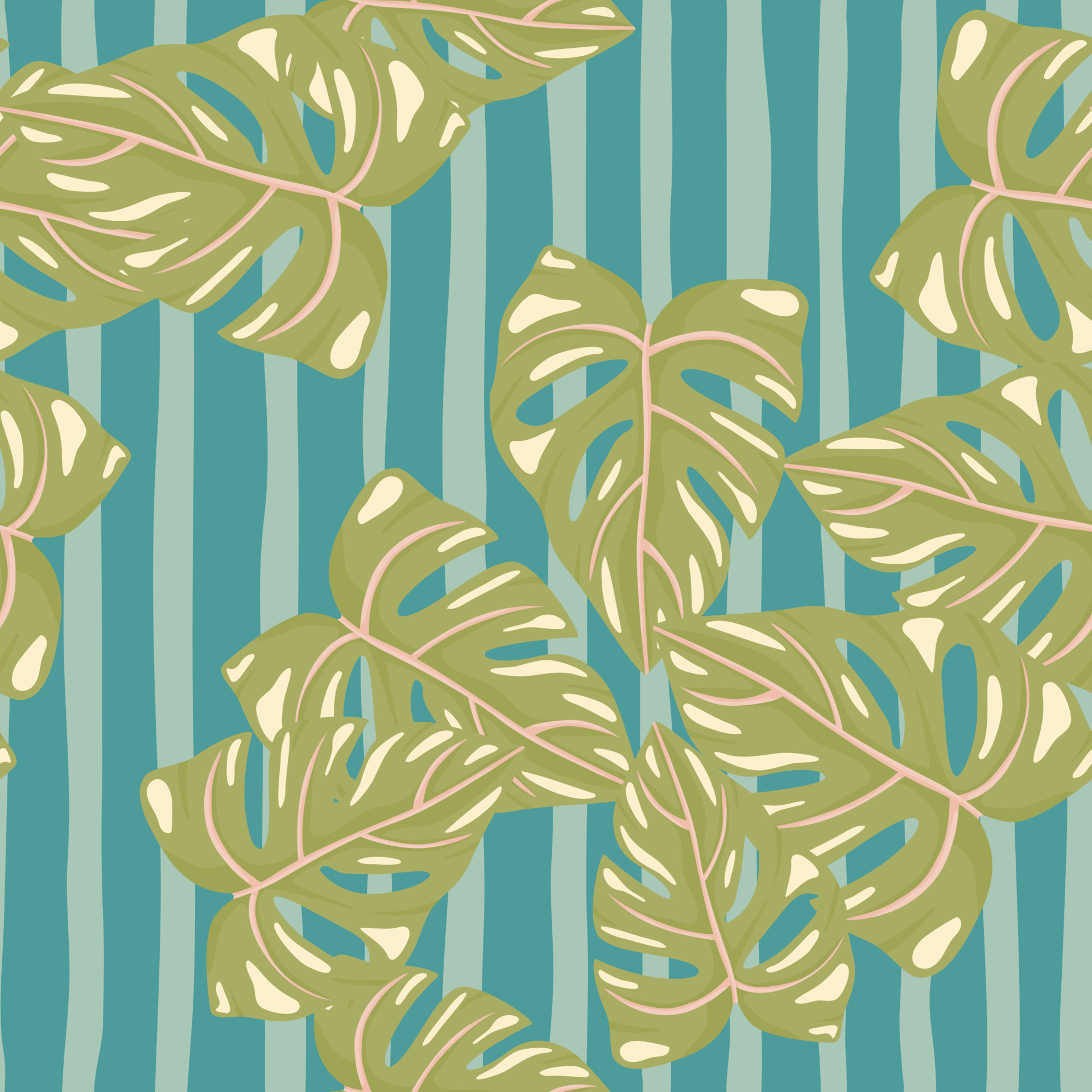 Botanical leaf wallpaper. Tropical pattern, palm leaves floral background. Abstract exotic plant