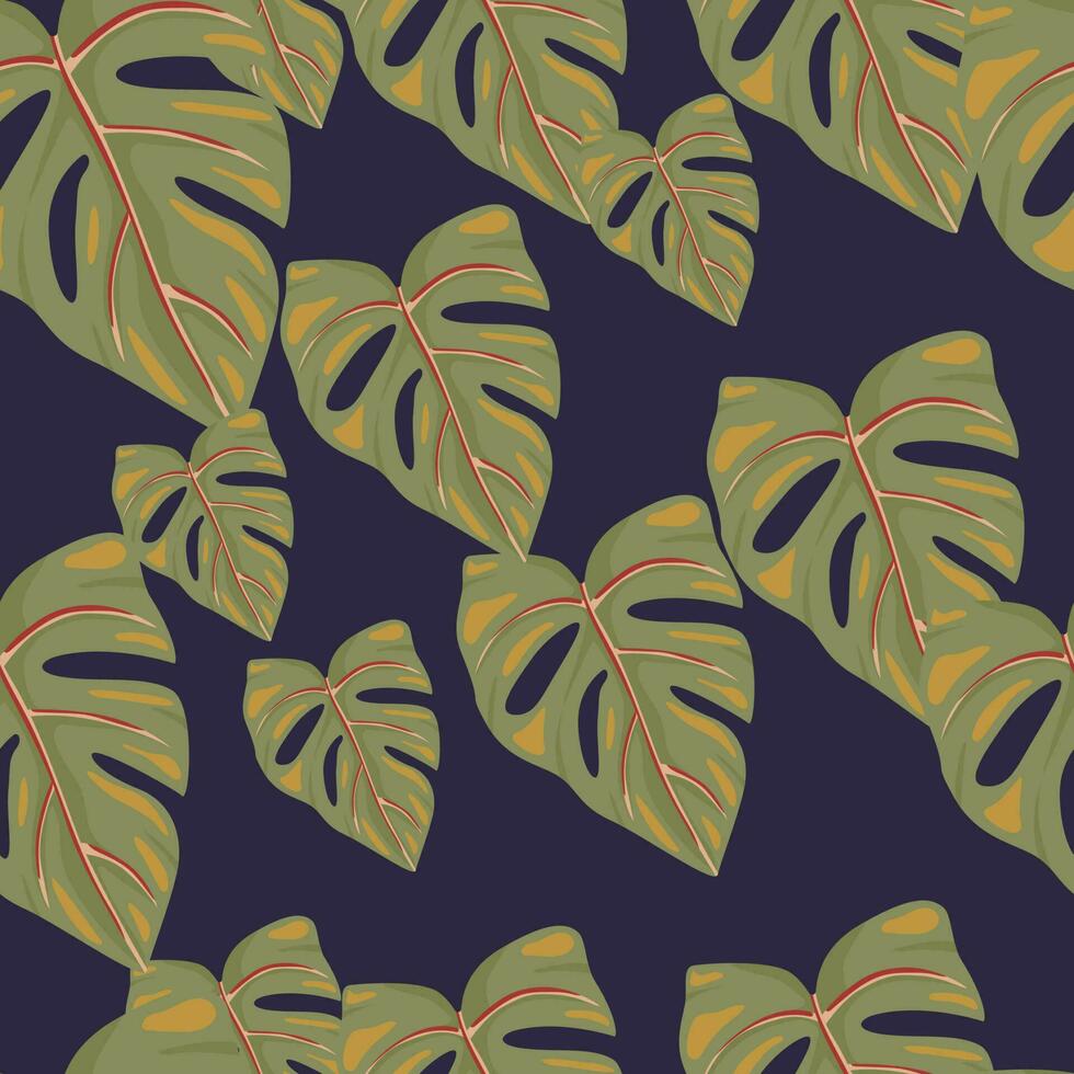 Botanical leaf wallpaper. Tropical pattern, palm leaves floral background. Abstract exotic plant seamless pattern. vector