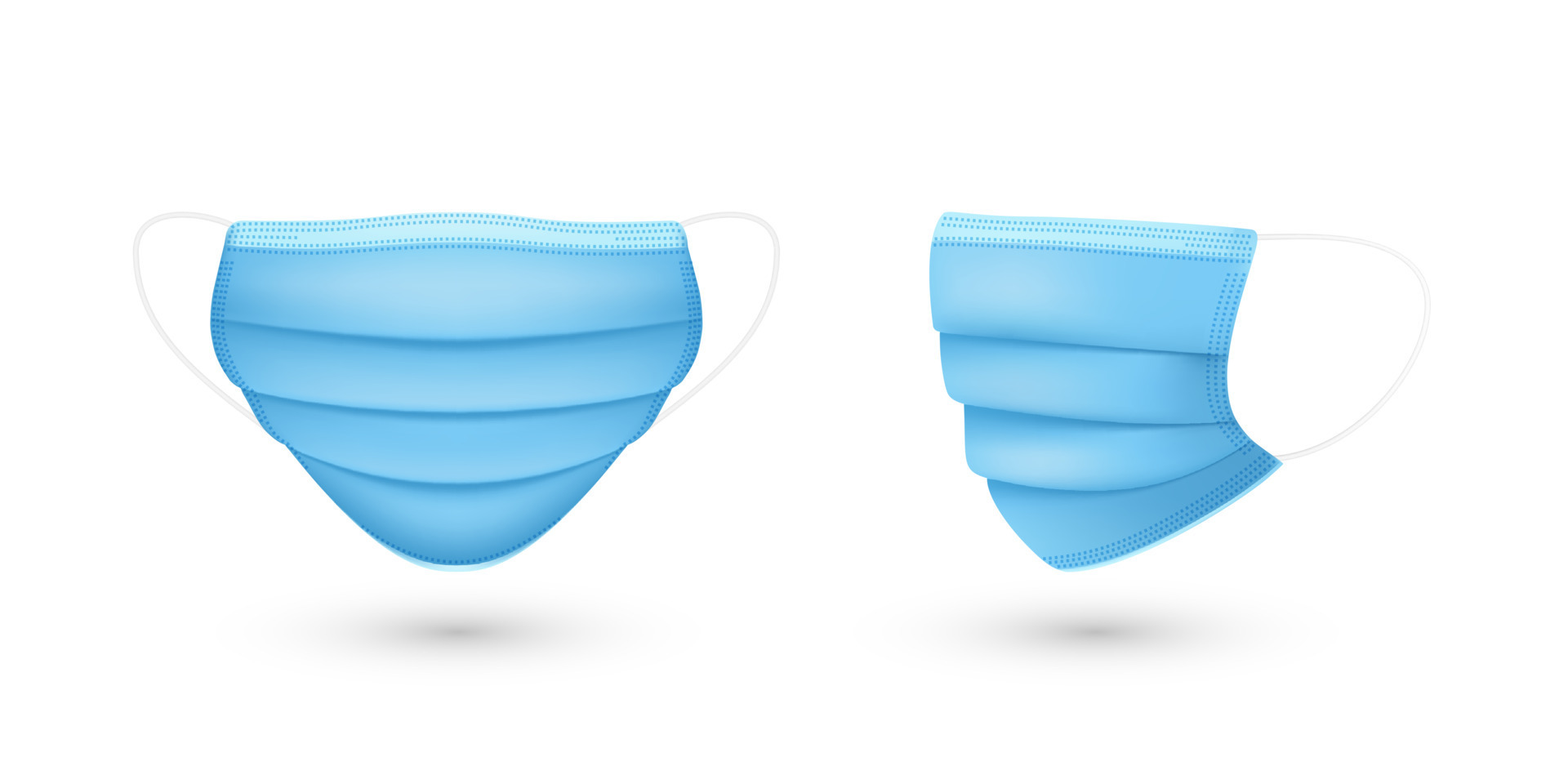 Blue respiratory mask. Medical face mask. Health care issue. Viruses