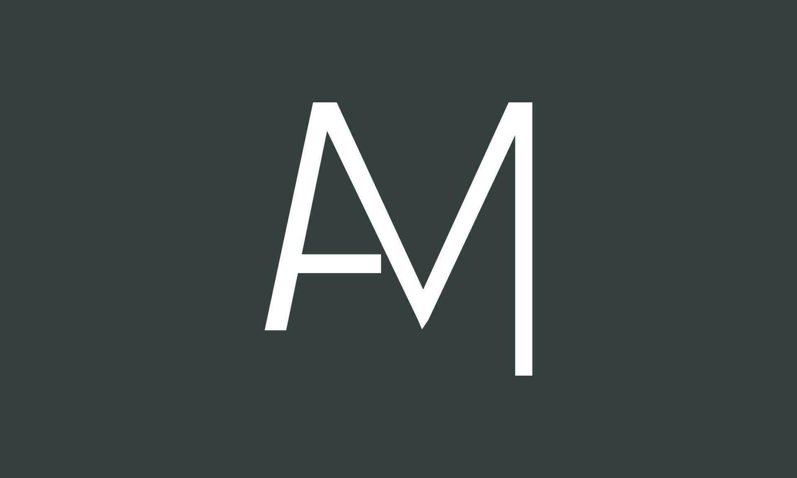 Alphabet letters Initials Monogram logo AM, MA, A and M vector