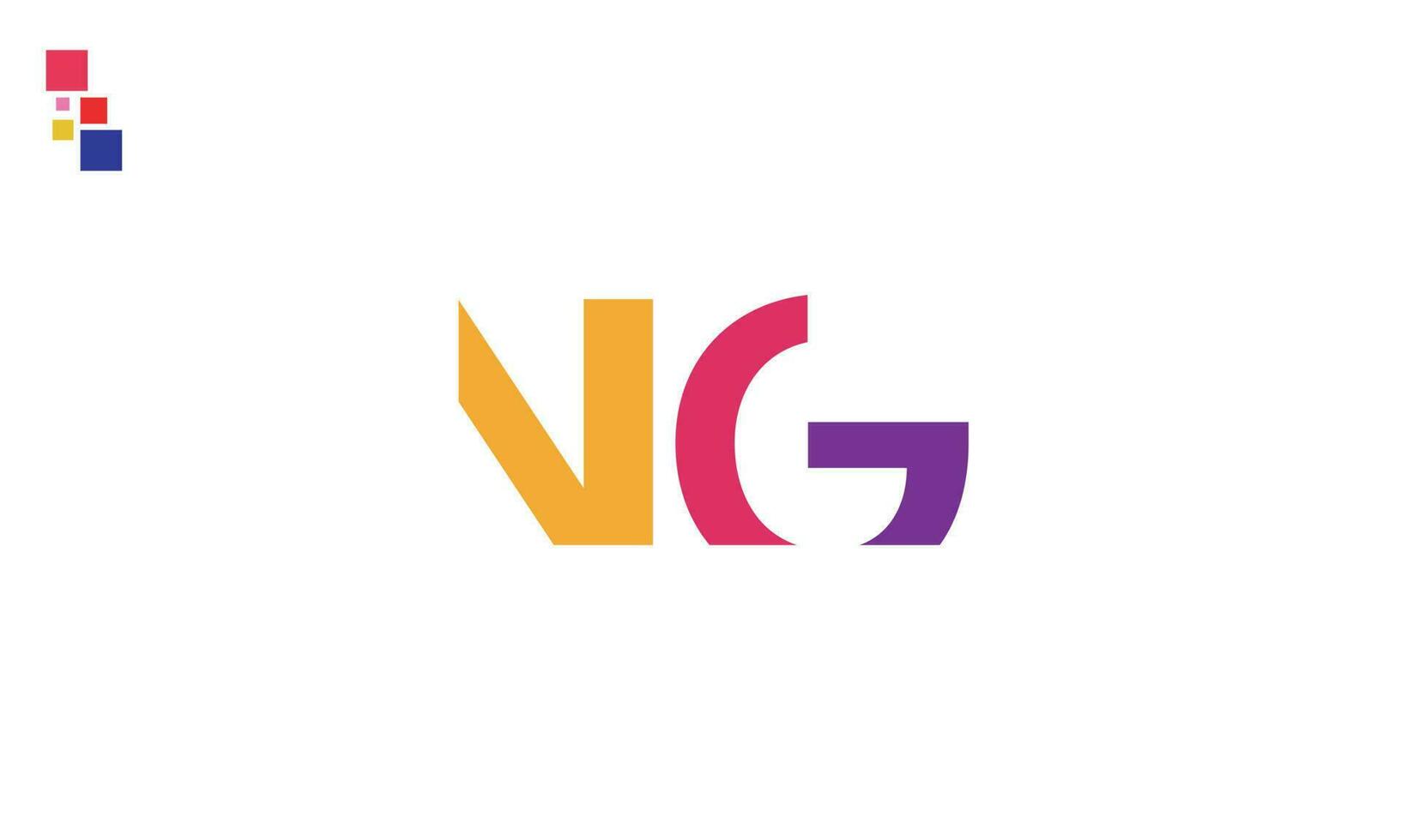 Alphabet letters Initials Monogram logo NG, GN, N and G vector