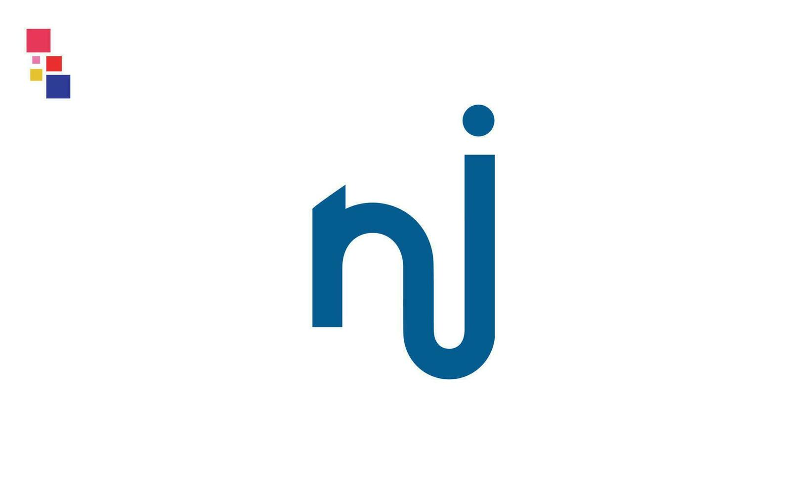 alfabeto letras iniciales monograma logo nj, jn, n y j vector