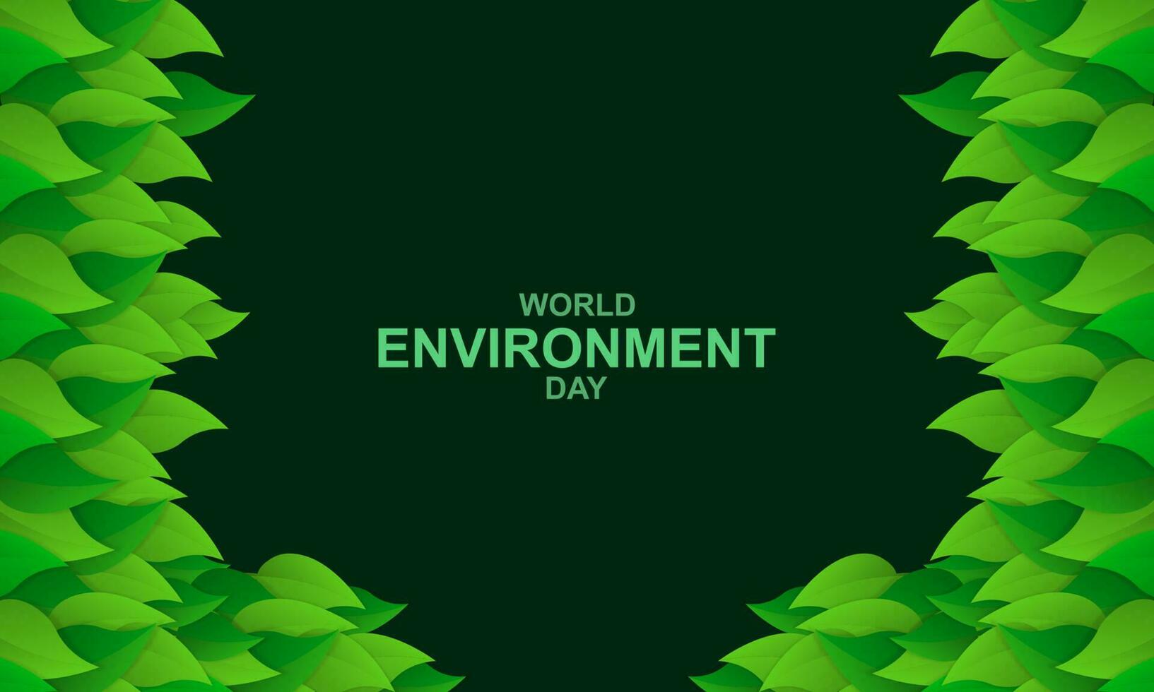 world environment day - green leaves background vector design